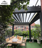 Pergola d'extérieur en aluminium robuste Airfun avec résistance aux intempéries pour jardin et piscine