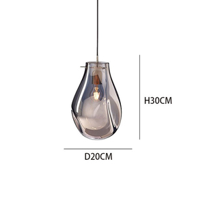 Lampe suspendue en verre irrégulière moderne Goutte <span class=keywords><strong>d</strong></span>'<span class=keywords><strong>eau</strong></span> Lampe suspendue pour <span class=keywords><strong>salle</strong></span> à manger Bar Café - Product Image 5