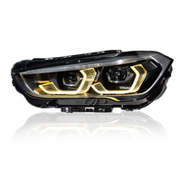 Pour BMW X1 F49 2016-2019, ensemble de phares F48, lentille de projecteur LED retrofit, DRL bicolore, clignotant