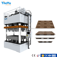 Machine automatique de fabrication de palettes en bois pressées, machine de pressage de palettes moulées ThoYu TY-1250, moteur 1250 tonnes 37kW, prix