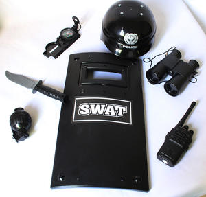 อุปกรณ์เสริมของเล่นทหารสำหรับเด็ก ของเล่นจำลองอาวุธทหาร ชุดเล่นบทบาทสมมติ ของเล่นโล่กันกระสุน SWAT สำหรับการรักษาความปลอดภัย - Product Image 4