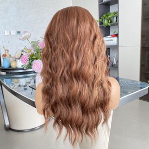 Pelucas de Encaje Sintético 13x4 Resistentes al Calor de Alta Calidad con Línea de Cabello Natural en Color Jengibre Mixto para Mujeres Negras - Product Image 5