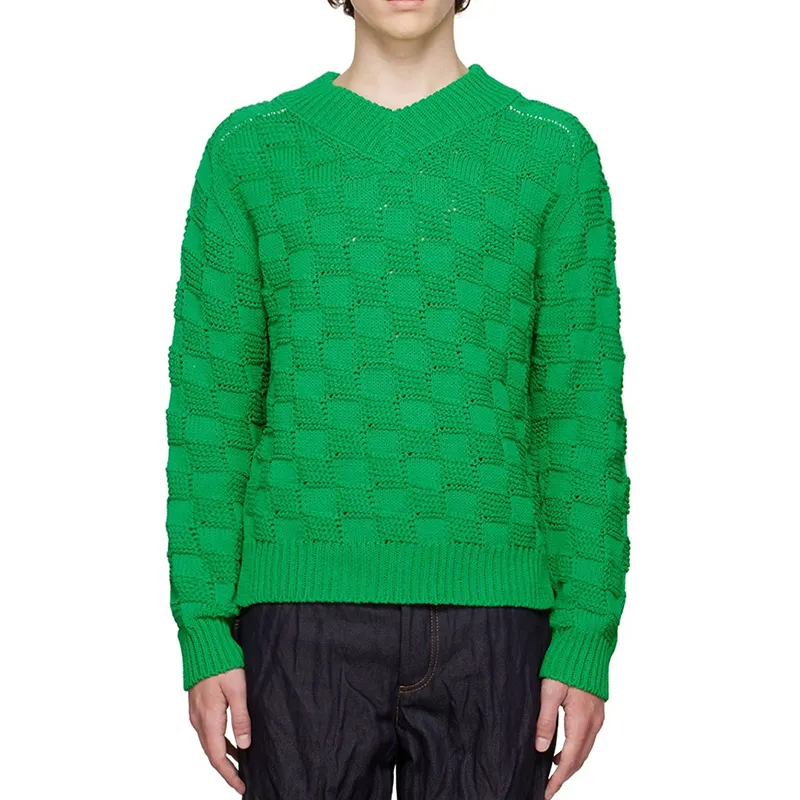 Custom OEM/ODM men sweater Long Sleeve crewneck knitwear pullover winter designer knitted jumper custom knit sweater men