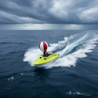 Bateau à appât télécommandé Yuerlang S80 à moteur brushless ultra-rapide pour eau salée, en plastique, 18 mph, portée 600 m, charge utile 5 kg