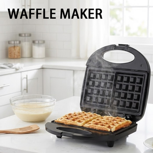 Piastra Elettrica WndSeven Mini per <span class=keywords><strong>Waffle</strong></span> e Tostiera per Sandwich con Doppio Riscaldamento e Funzione Mantenimento Calore 750W - Product Image 3