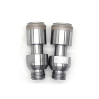 Sintered Threaded Shank Glass Diamond Drill Bit, Glass Drilling and Chamfering Dual-purpose Drill Bits