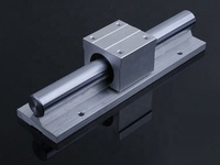 Kit de rail de guidage linéaire en aluminium REALMAX D-25 SBR20 1000 mm avec axe linéaire rond et bloc coulissant SBR20UU pour machines de découpe CNC