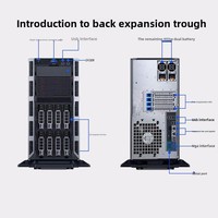 De ll T330 8-磁盘热插拔塔式服务器冗余金融网络监控虚拟化，带至强处理器库存