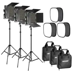 NEEWER 2 Pack 660 PRO II LED Video Light Stand Kit