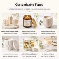 Bougie parfumée en cire de soja en forme de tasse, finition rétro, avec logo personnalisable, aromathérapie, emballage en boîte