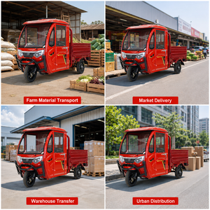 <span class=keywords><strong>Triciclo</strong></span> eléctrico de carga de tres ruedas, 1500 W, con cabina cerrada y capacidad de carga de 600 kg, ideal para el transporte - Product Image 6