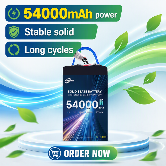 High Rate 6S54Ah Lithium Polymer Battery Pack Rechargeable for Multirotor VTOL Mapping Industrial UAV Drone