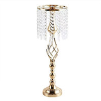 Vase de table en fer forgé pour mariage, chandelier en cristal, porte-fleurs pour restaurant occidental, support de fleurs, guide routier de galvanoplastie
