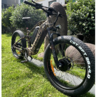 Vélo électrique à double batterie à Suspension complète Fat 750W e-roller, moteur de cyclomoteur 45 km/H, vélo électrique de neige