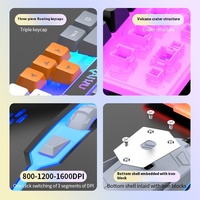 Keyboard dan Mouse Combo T26 Tiga Warna Berkabel dengan Lampu LED 104-tombol, Desain Baru dengan Backlit LED Visibilitas Tinggi, Langsung dari Pabrik, OEM