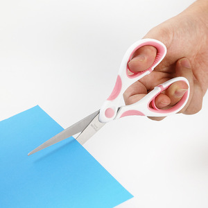 กรรไกรตัดกระดาษนักเรียน สแตนเลส ใบมีดตรง ใช้ในบ้าน/สำนักงาน รุ่น PS09 - Product Image 1