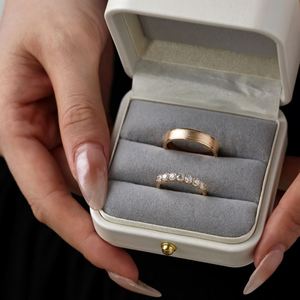 Dylam New Design Collection 925 Sterling Silver Rhodium Champagne Gold Plated 5A Cubic Zirconia <b>Couple</b> Lover Jewelry Set <b>Rings</b> - Product Image 5