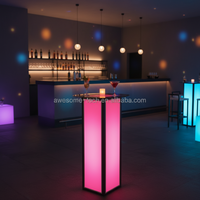 Affichage publicitaire AWE, logo personnalisé, boîte lumineuse LED pliable multi-alimentation pour salon professionnel (TA101B)