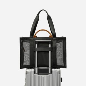 Porta Botella de Agua para Playa, Compras, Viajes, Gimnasio, Bolsa de Malla Transparente, Bolsa de Hombro de Gran Capacidad con Múltiples Bolsillos - Product Image 1
