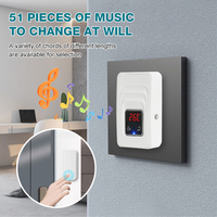 Nouveau Design Affichage de la Température Pas Besoin de Batterie Volume à 4 Niveaux Réglable 55 Mélodies Cinétique EU UK US AU Plug Sonnette Sans Fil