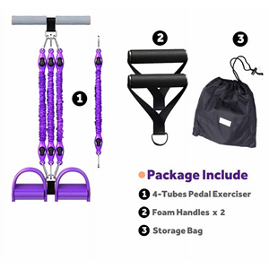 Cuerda Elástica Desmontable <span class=keywords><strong>de</strong></span> 4 Tubos para Gimnasio en Casa, Yoga, Pedal Multifuncional, Set <span class=keywords><strong>de</strong></span> Bandas <span class=keywords><strong>de</strong></span> Resistencia para Ejercicios <span class=keywords><strong>Abdominales</strong></span> - Product Image 5