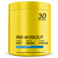 Nutrition sportive, poudre énergétique pré-entraînement, saveur framboise bleue, vitamines B, bêta-alanine, supplément de créatine pour hommes et femmes adultes