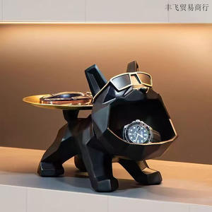 Petites décorations créatives en résine écologiques pour table basse, salon, entrée, véranda, meuble TV, Noël, Pâques, <span class=keywords><strong>Bouledogue</strong></span> français - Product Image 4