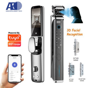 סגסוגת אלומיניום 3D הפנים זיהוי מנעול חכם עם מצלמה, מנעול דלת מקלדת עם ידית, keypad כניסה עם ידית, keyless כניסה חכם - Product Image 1