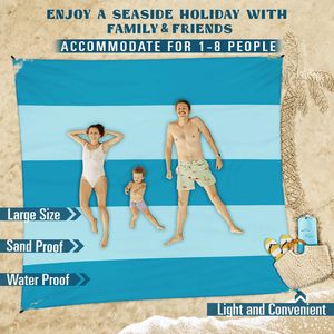 Tappetino da Spiaggia OEM in Poliestere, Telo da Picnic Compatto, Coperta Impermeabile Extra Large con Picchetti e <span class=keywords><strong>Sacchi</strong></span> di Sabbia - Product Image 3