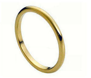 Bague en tungstène en or jaune avec noyau en tungstène vierge pour hommes et femmes - Product Image 3