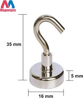 Magnetpro Crochet Magnétique Avec Ventouse Forte Aimant Néodyme Fer Bore Pour Portes Suspendues Armoires Plafonds