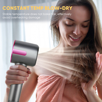 Sèche-cheveux ionique professionnel 1500W 110000 tr/min Moteur sans balais haute vitesse Ions négatifs Électrique Faible bruit Usage domestique et commercial