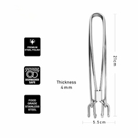 Poignée pour bol en acier inoxydable 21 cm |   Pince à repasser les plats chauds avec une prise sécurisée |   Support de service de cuisine de qualité alimentaire pour la maison