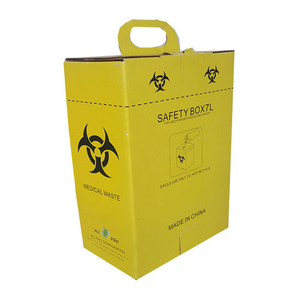 7L Medical Waste Disposal Biohazard Safety Cardboard Box Sharp Container Medical Safety Box