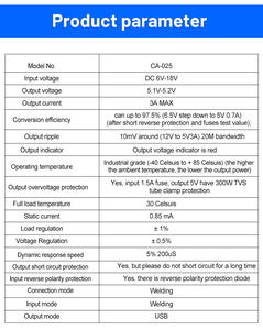 <span class=keywords><strong>CA</strong></span>-025 DC-DC modul Buck 6-24v 1224V sampai 5V3A pengisi daya ponsel USB mobil - Product Image 6