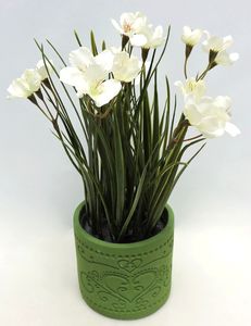 <span class=keywords><strong>Buisson</strong></span> de fleurs artificielles fait à la main pour décor de tombe de cimetière funéraire petit Arrangement de table de mariage fournitures vente chaude - Product Image 4
