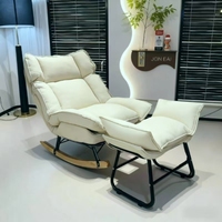 Fauteuil à bascule moderne et populaire, en tissu rembourré, extra-large, avec dossier haut réglable, multifonction, en promotion