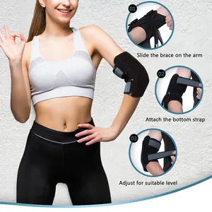 1 pièce Attelle de coude réglable avec <span class=keywords><strong>4</strong></span> éclisses métalliques amovibles, stabilisateur de bras, protection pour le syndrome du canal cubital, le <span class=keywords><strong>tennis</strong></span> et les sports - Product Image 6