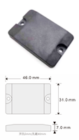 YIAN P4631 Mini Étiquette RFID UHF 13,56 MHz ABS/PPS Anti-Métal Installation par Vis Communication NFC ISO 18000-2 46x31mm 0,1-2m