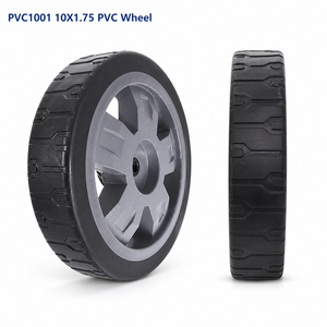 ล้อ PVC1001 ขนาด 10x1.75 นิ้ว ล้อ PVC 10 นิ้ว ยางกันรั่วสีเทา ขอบพลาสติก ลูกปืน สำหรับเครื่องตัดหญ้า เครื่องฉีดน้ำแรงดันสูง รถเข็นอุปกรณ์ทำสวน - Product Image 1
