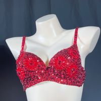 Soutien-gorge de danse du ventre pour femmes, orné de perles et de paillettes, idéal pour le Samba, le Carnaval, Halloween, les soirées EDC, les Raves, le Mardi Gras, les spectacles de DJ, les danseuses et les filles de spectacle