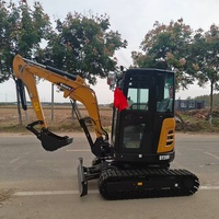 En Stock: Excavadora de Cadenas Sany SY26U de 2.6 Toneladas, Mini Excavadora con Accesorios Opcionales, Tanque de 30L para Jardín, Granja y Pequeños Trabajos de Construcción