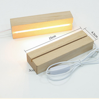 Soporte de luz LED Base DE LUZ DE haya Tamaño mini Control táctil remoto USB Moda Hermoso soporte de acrílico que cambia de color