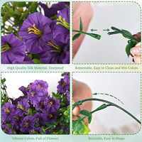 Plantes artificielles suspendues résistantes aux UV pour jardin, patio, mariage, vente en gros, glycine artificielle