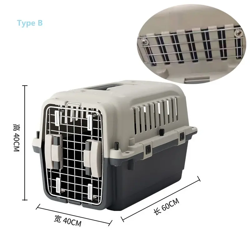 Pet Transporte Bolsa de Transporte Dog Travel Bag Airline Aprovado Bolsa Dog Pet Air Box Pet Caixa De Consignment Plastic Cat Air Box roda