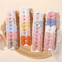 Ensemble de 10 pinces à cheveux en forme de nœud floral coréen faites à la main pour les petites filles, accessoires de coiffure de princesse, pinces à cheveux pour queue de cheval, bijoux cadeaux pour enfants