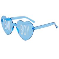 Lunettes de soleil en gros pour révélation du sexe, motif cœur, pour équipe garçon/fille, invités et amis