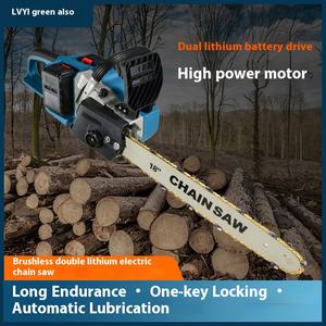 Scie à chaîne électrique rechargeable de poche à grande échelle Green Power à usage domestique Scie à essence comparable à <span class=keywords><strong>batterie</strong></span> au lithium haute puissance pour OEM - Product Image 5