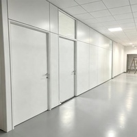 Cloison de bureau modulaire facile à assembler, cloison insonorisée pour bureau, panneau de séparation en acier pour salle de réunion