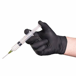 Guanti Monouso in Nitrile Titanfine Senza Polvere per Esami Medici, Taglia Media, Neri, 9 Pollici, Classe I - Product Image 4